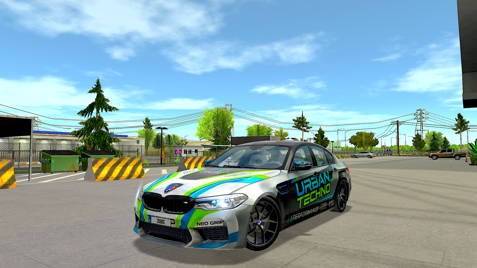 BMW M5 Green Urban Techno Racing Skin