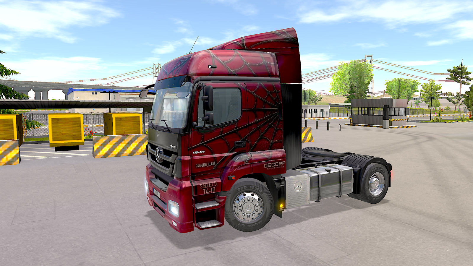 Benz Axor Premium Spiderman Skin