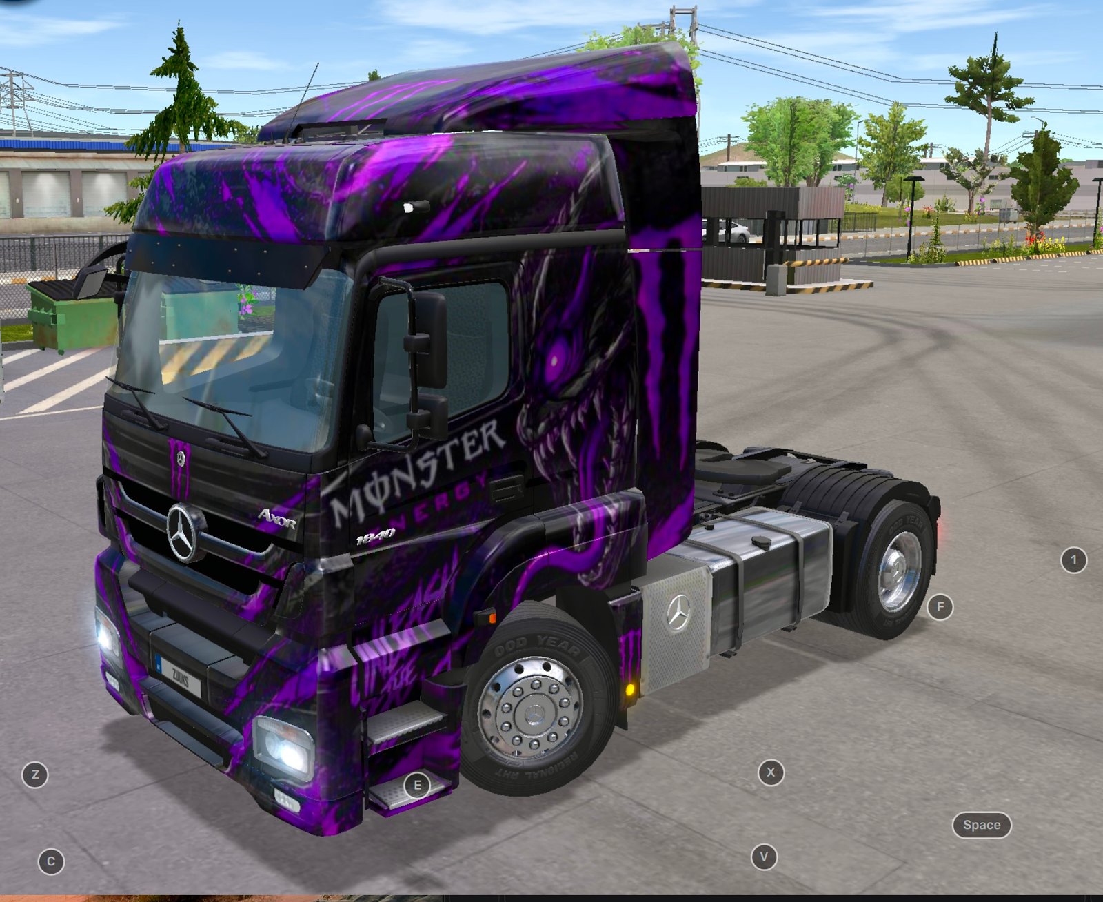 BENZ AXOR PURPLE MONSTER ENERGY PREMIUM SKIN