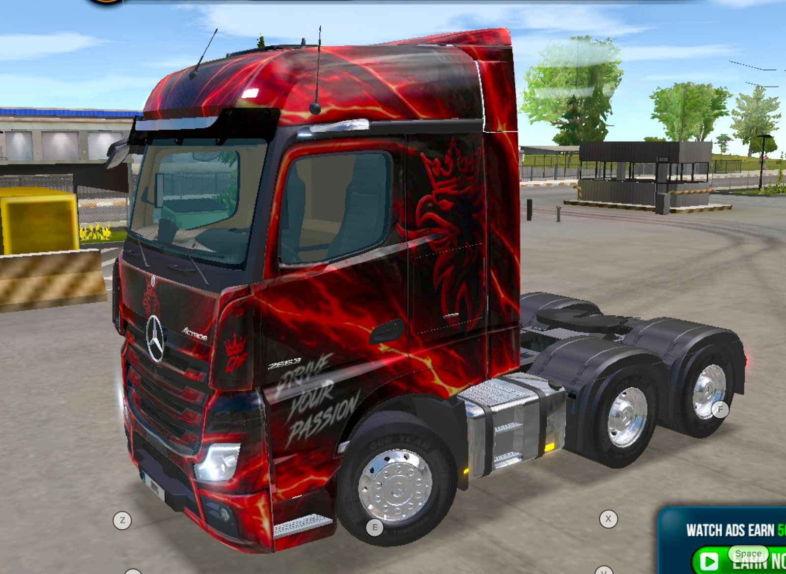 Benz Actroz 2020 Red Fire Glow Premium Skin